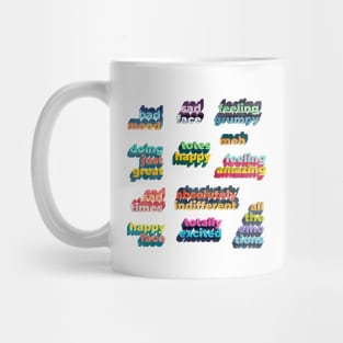 Mixed Emotions Word Art Mug